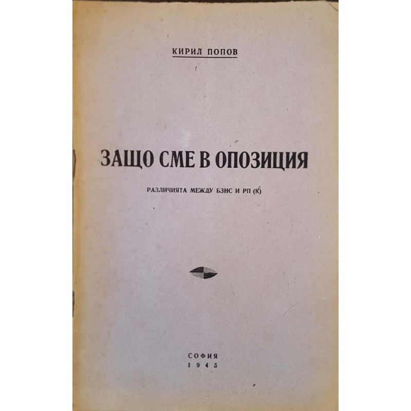 Защо сме в опозиция. Различията между БЗНС и РП | Политология и социология